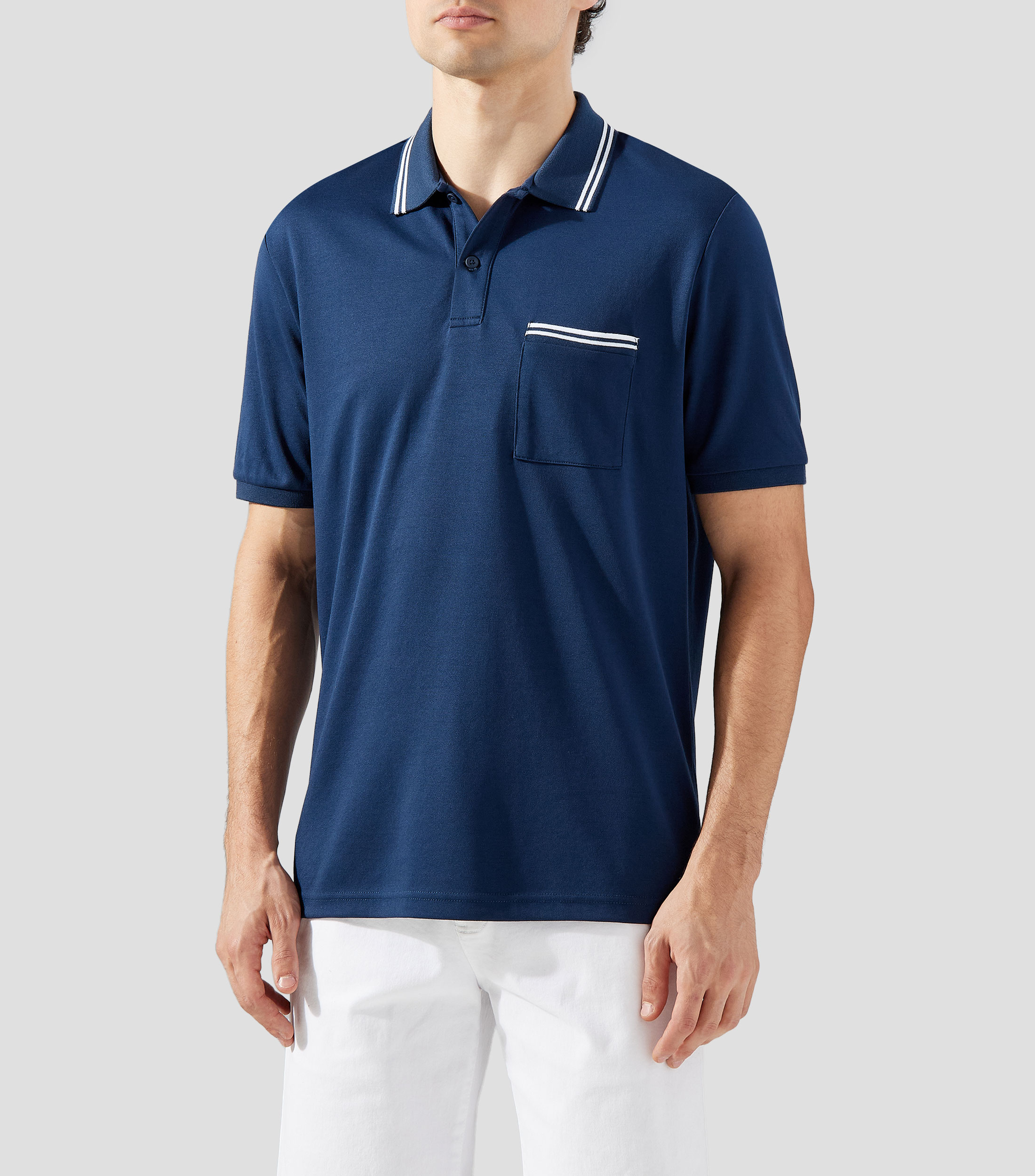 Playera tipo polo manga corta lisa Hombre